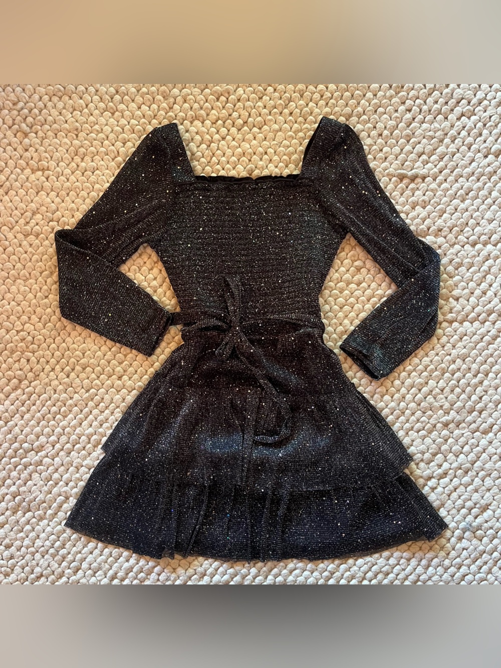 NWOT. Knitworks sparkly black dress.
